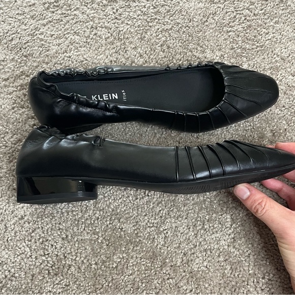 Anne Klein Crystell Ballet Flats Black Faux Leather Classic Ballerina Size 11 - Picture 4 of 7